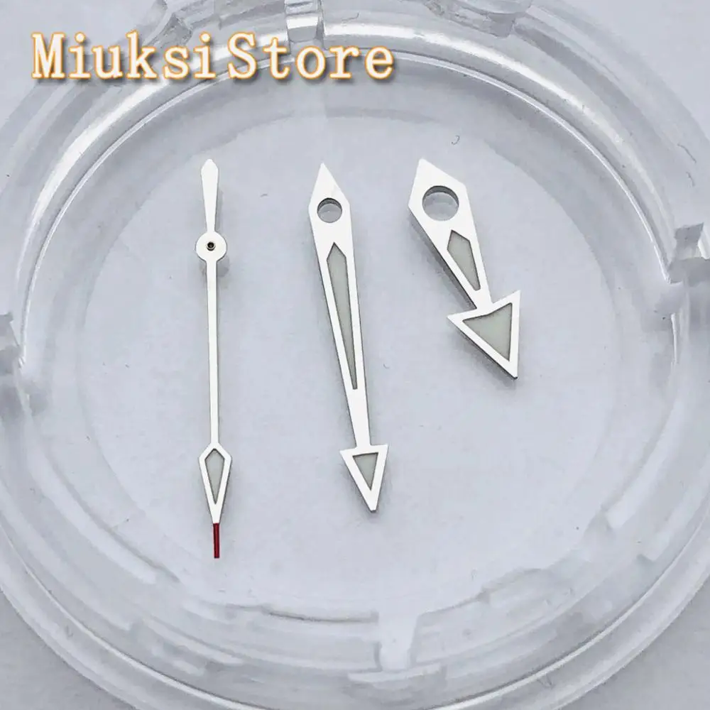 Часы Bliger GMT серебряные стрелки светящиеся подходят для Miyota 8205 8215 821A Mingzhu DG2813 3804