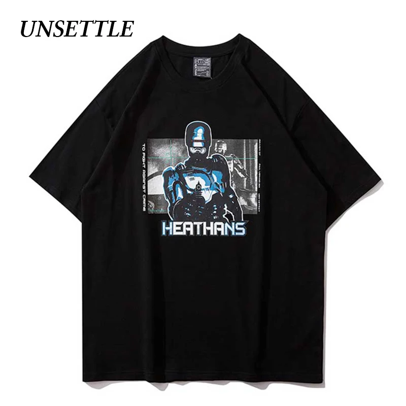 Футболка в стиле Харадзюку для мужчин и женщин модная уличная рубашка с принтом