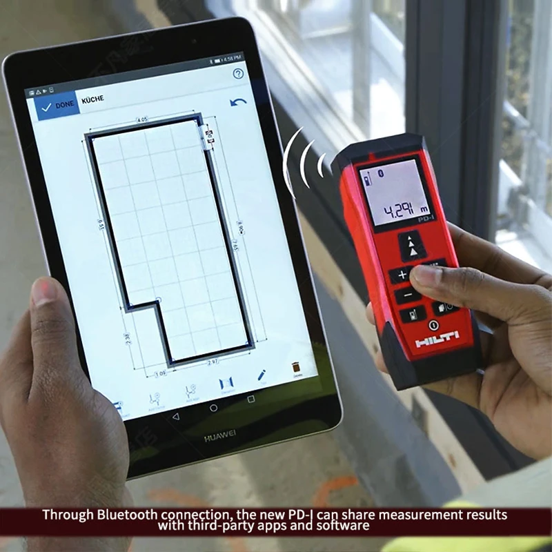 Высокоточный инфракрасный лазерный прибор HILTI PD-E электронный дальномер 200 м