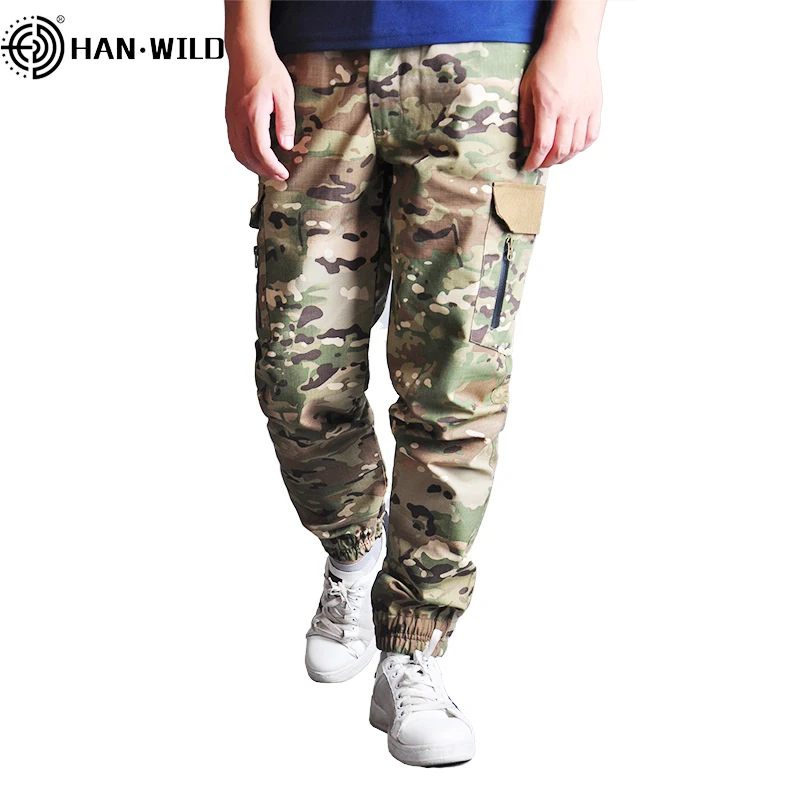 

Брюки-карго HAN WILD мужские камуфляжные, повседневные тактические штаны в стиле милитари, армейские охотники, Прямая поставка
