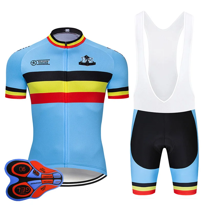 

2021 Belgium Cycling Jersey Set MTB Uniform Bicycle Clothing Ropa Ciclismo Quick Dry Bike Clothes Short Maillot Culotte