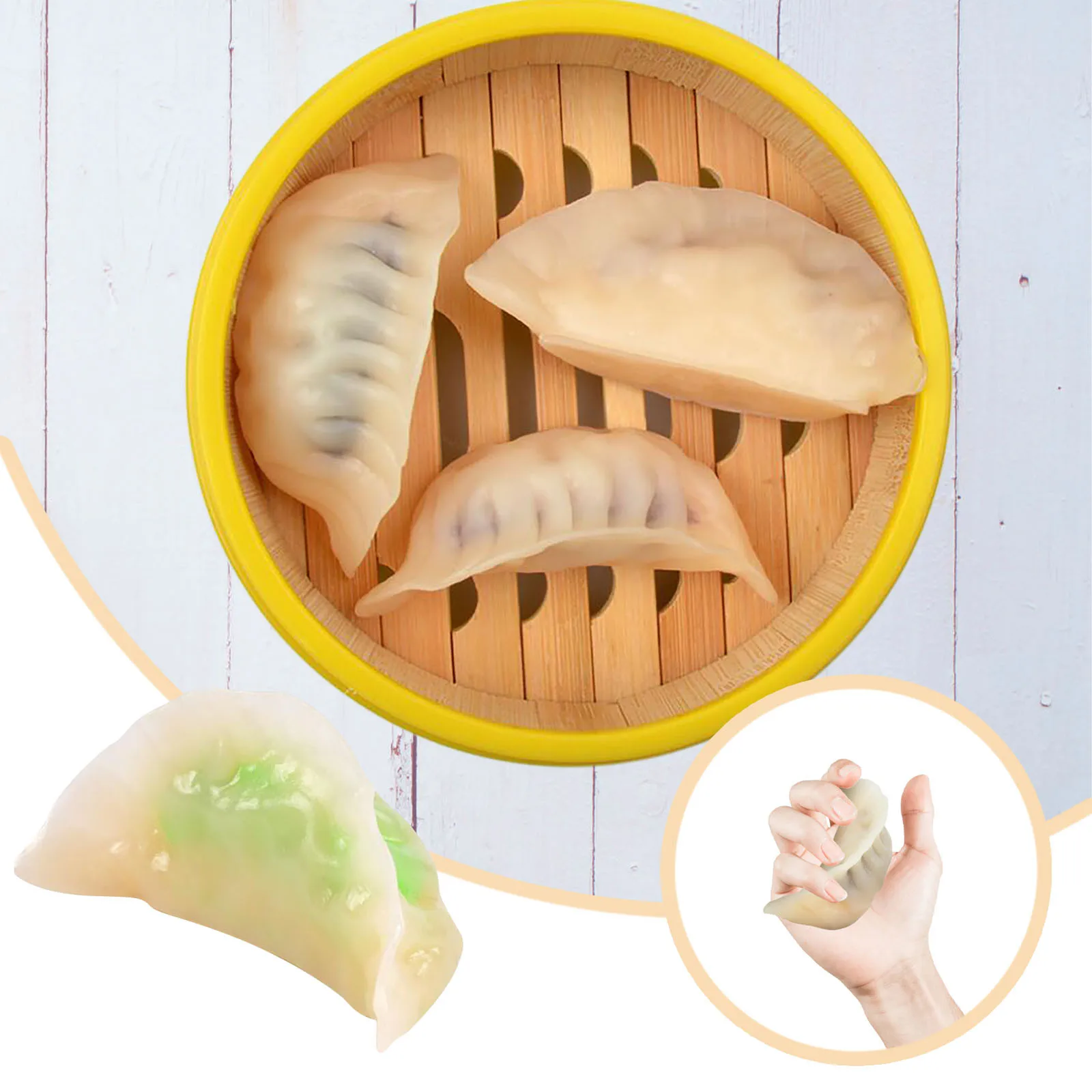 

Kids Squeeze Toys Simulation Dumplings Sushi Food Model Artificial Vegetables Fruit Props Kitchen Decompression Toy For Adult