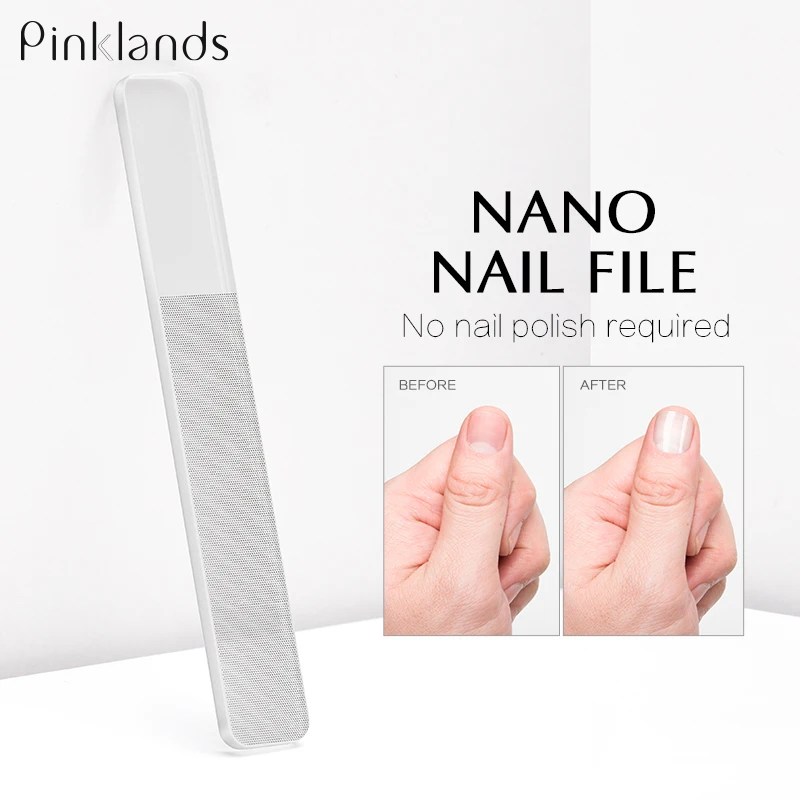 Transparent Nano Glass Nail File Professional Sanding Polishing Cleanable Shiny Grinding Buffer Art Manicure Tool | Красота и