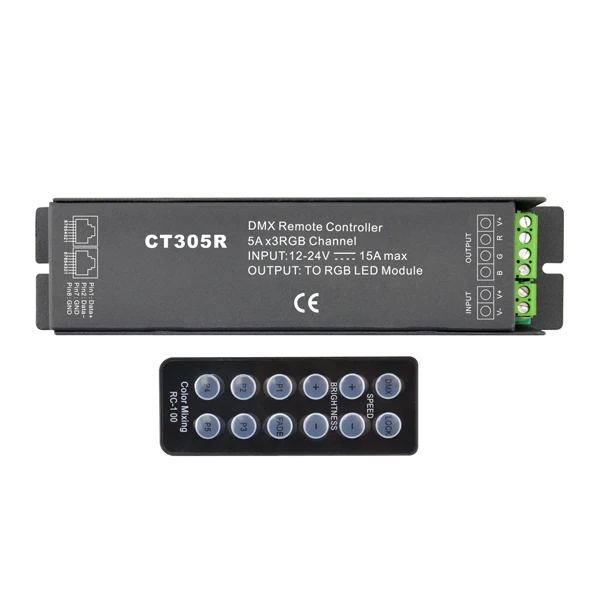 CT305R 3-канальный блок питания * 5A высокой мощности DMX512 декодер для прокладки СИД