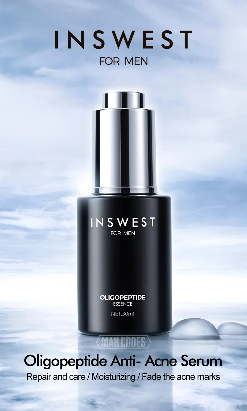 INSWEST 30 мл Для мужчин Oligopeptide лечение акне Сыворотка для лечения акне увлажняющий лосьон восстановление и отбеливание экстракт для лица Уход за кожей