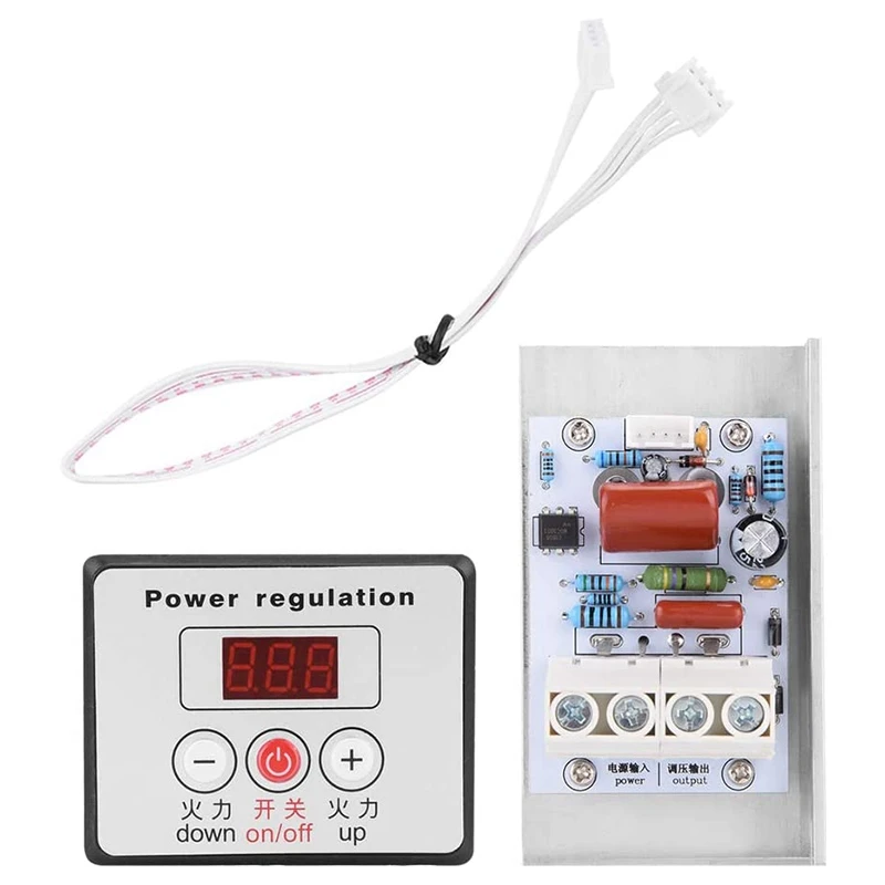 

10000W SCR Digital Voltage Regulator Control Dimmer Thermostat , Voltage Controller SCR Controller Voltage Regulator