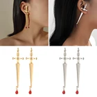 1 шт., модные длинные серьги в готическом стиле, кинжал, меч, гвоздики, крест, хип-хоп, серьги-гвоздики, вечерние ринка, панк, ювелирные изделия, аксессуары, подарок для мужчин и женщин