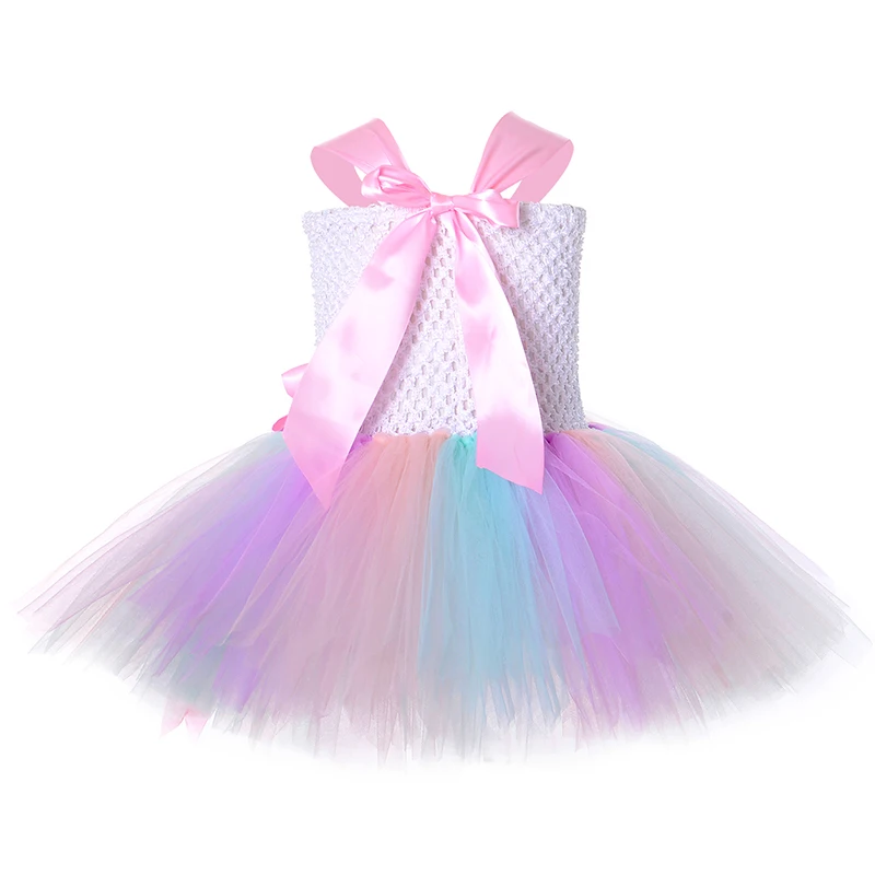 Детский костюм для хеллоуина единорог с юбкой-пачкой платье цветочным рисунком