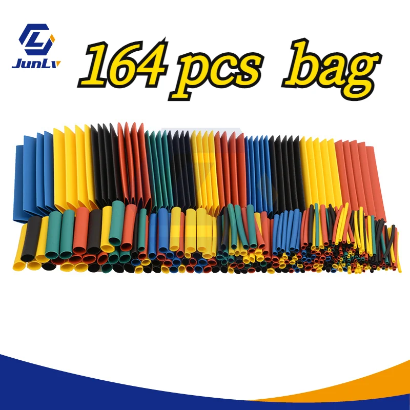 

164pcs Set Polyolefin Shrinking Assorted Heat Shrink Tube Electrical Wrap Wire Cable Insulated Sleeving Tubing Waterproof