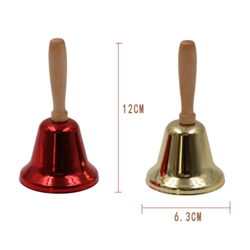 

Christmas Ornaments Party Celebrate Rattle 2020 Gold Red Classic Metal Christmas Hand Bell Xmas New Year Santa