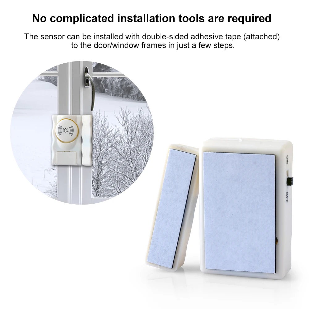 

Wireless Home Security Door Window Alarm Warning System 90dbAlarm Sound Magnetic Door Sensor Independent Alarm Wireless Detector