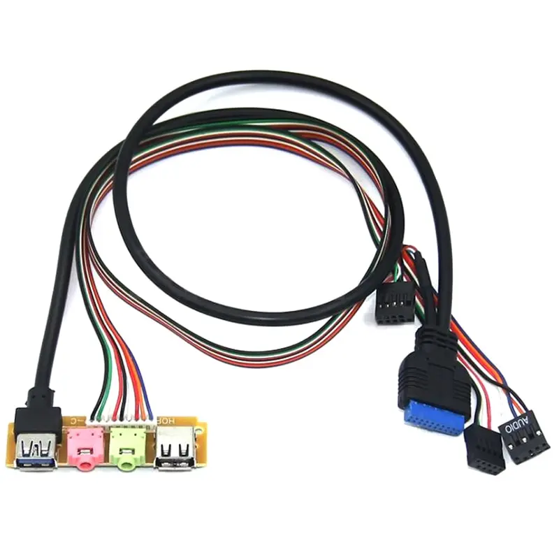 USB 2 0 + 3 порт шасси ПК компьютер чехол аудио Передняя панель сменный кабель 70