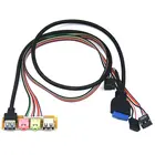 USB 2,0 + 3,0 порт шасси ПК компьютер чехол аудио Передняя панель сменный кабель 70 см
