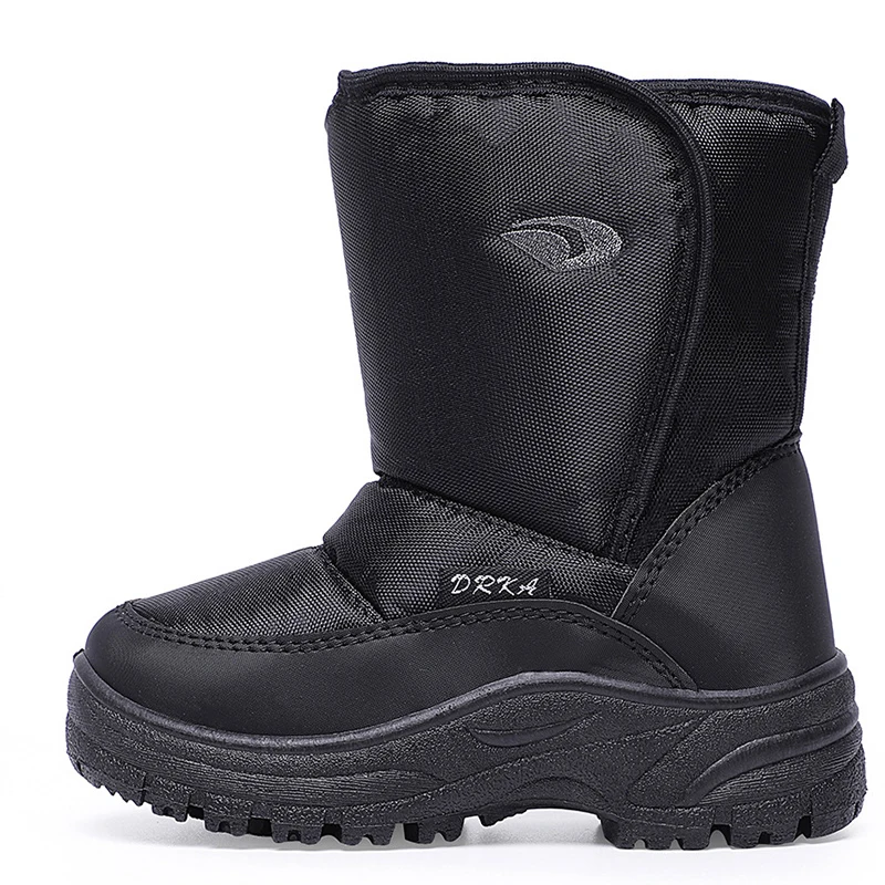 Мужские Ботильоны размера плюс 45-46 Зимние непромокаемые ботинки на танкетке с