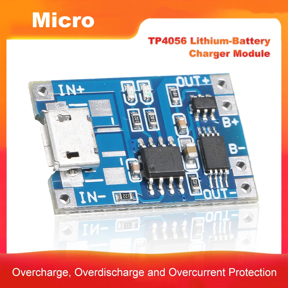 Литий ионный Micro/Type C/Mini USB 1 А 5 В TP4056 18650 модуль зарядного устройства для литиевого