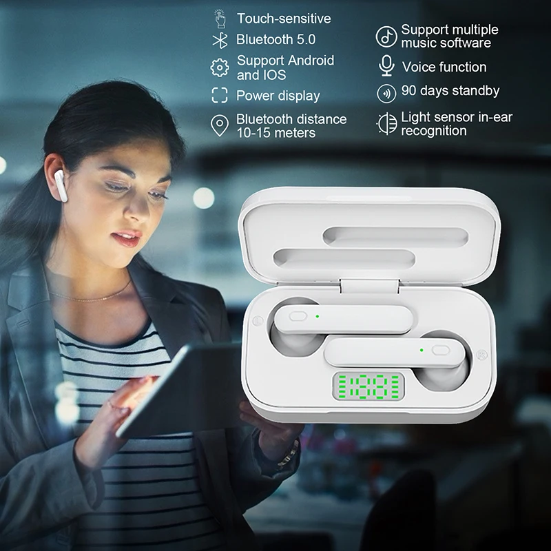 Супер бас Air 2 Стиль сенсорный TWS мини-Беспроводной наушники Bluetooth 5 0 вкладыши