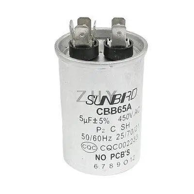 CBB65A 5 мкФ 450 в переменного тока 50/60Hz Металлизированный Полипропиленовый пленочный