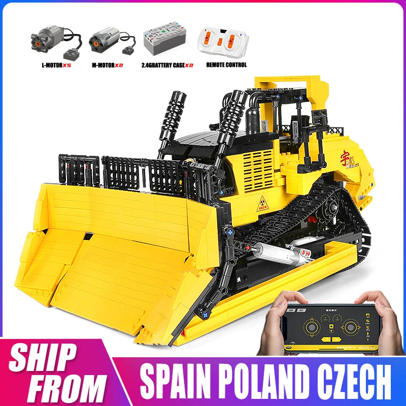 

X.Q игрушки 22011 высокотехнологичные игрушки 20008 приложение RC моторизованная модель бульдозера строительные блоки комплект кирпичей для сбор...