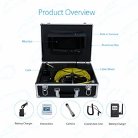 WIFI Pipe Sewer Inspection Camera 17mm Lens Waterproof Industrial Case Portable Wireless Endoscope Camera WP70 with 8 GB Card