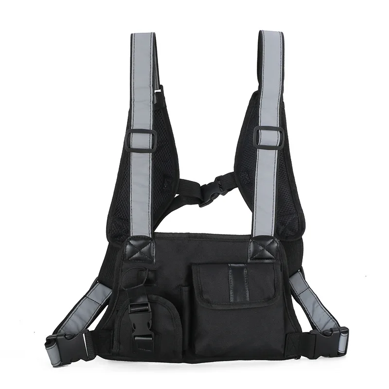 Fashion Chest Pack Two Colors Multi-pocket Tactical Vest Unisex Cool Functional Shoulder Anti Theft Waist Backpack | Спорт и