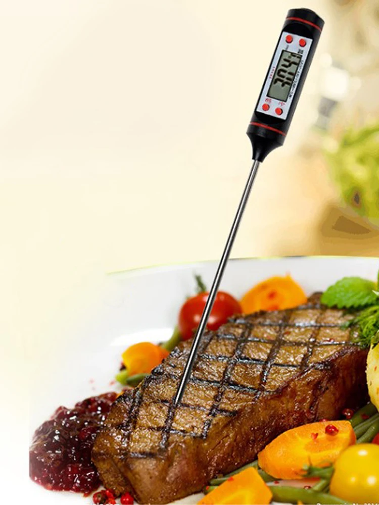 

Kitchen Digital BBQ Food Thermometer Meat Cake Candy Fry Grill Dinning Household Cooking Thermometer Gauge Kitchen Probe Meter