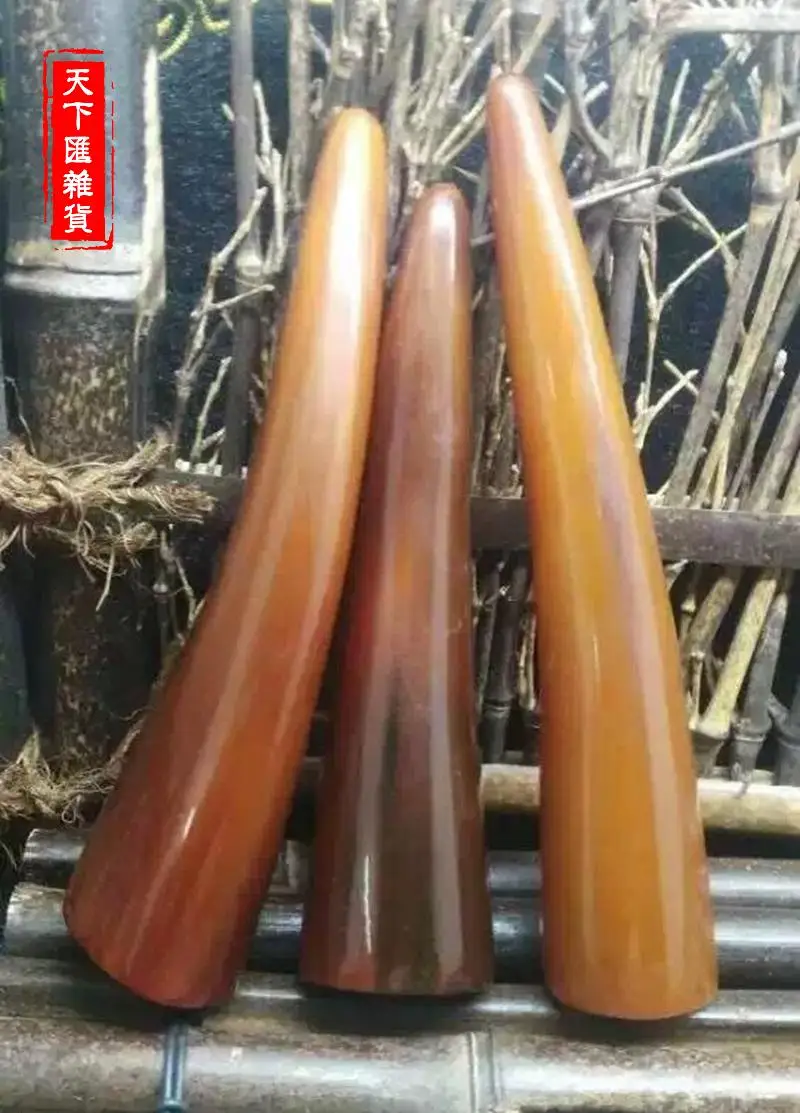 

Natural Tibetan yak red ox horn tip horn carving material