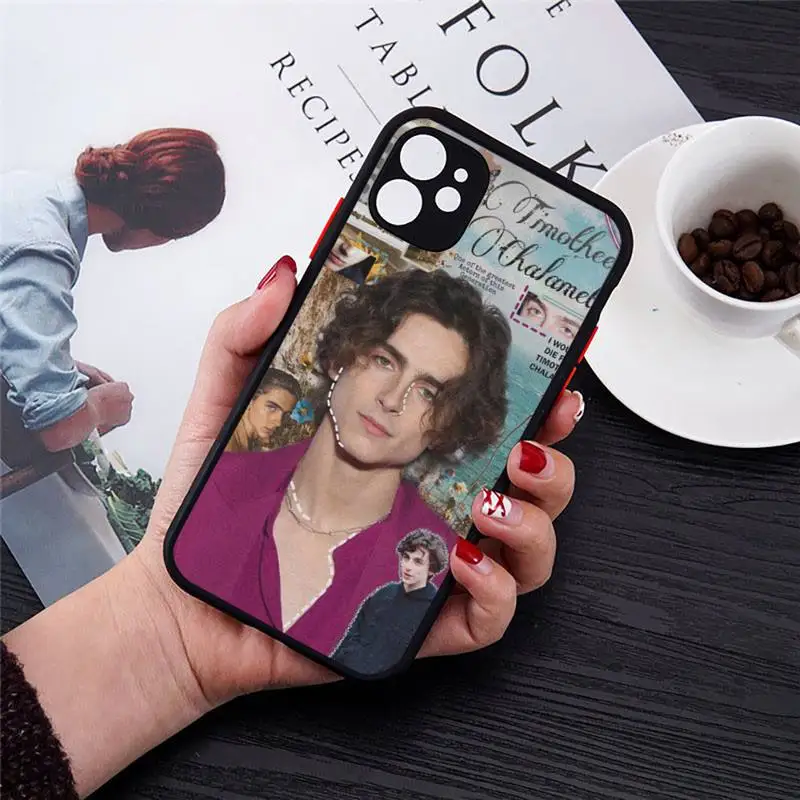 

Timothee Chalamet Phone Case Matte Transparent for iPhone 7 8 11 12 s mini pro X XS XR MAX Plus cover funda