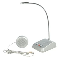 dual way window intercom system counter interphone table microphone for restaurant bank office store pharmacy