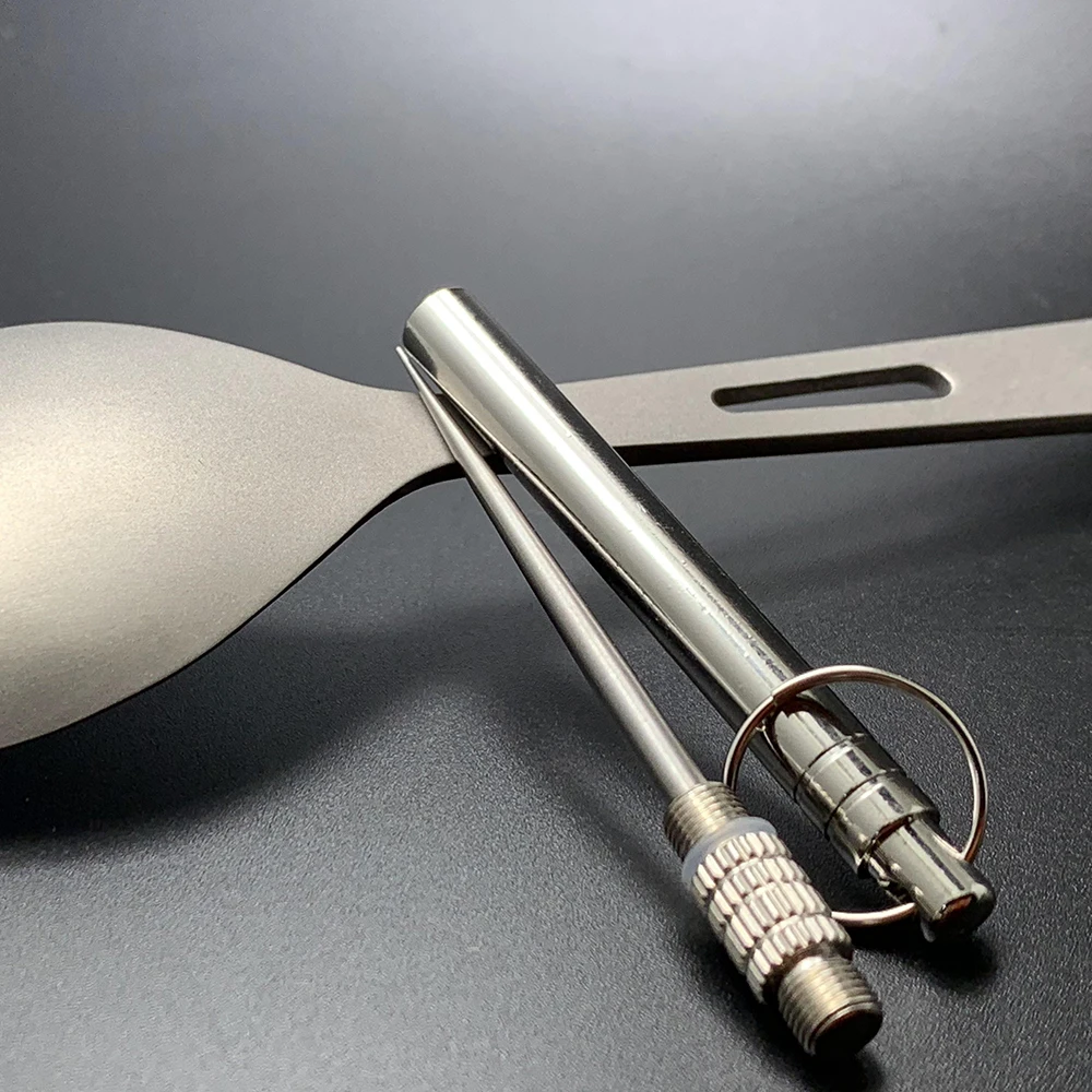 Титановая портативная многофункциональная вилка для фруктов Edc Бутылочки