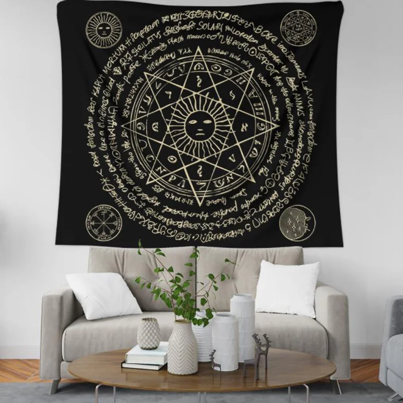 Колдовский гобелен мандалы настенный подвесной ковер Психоделическое покрывало