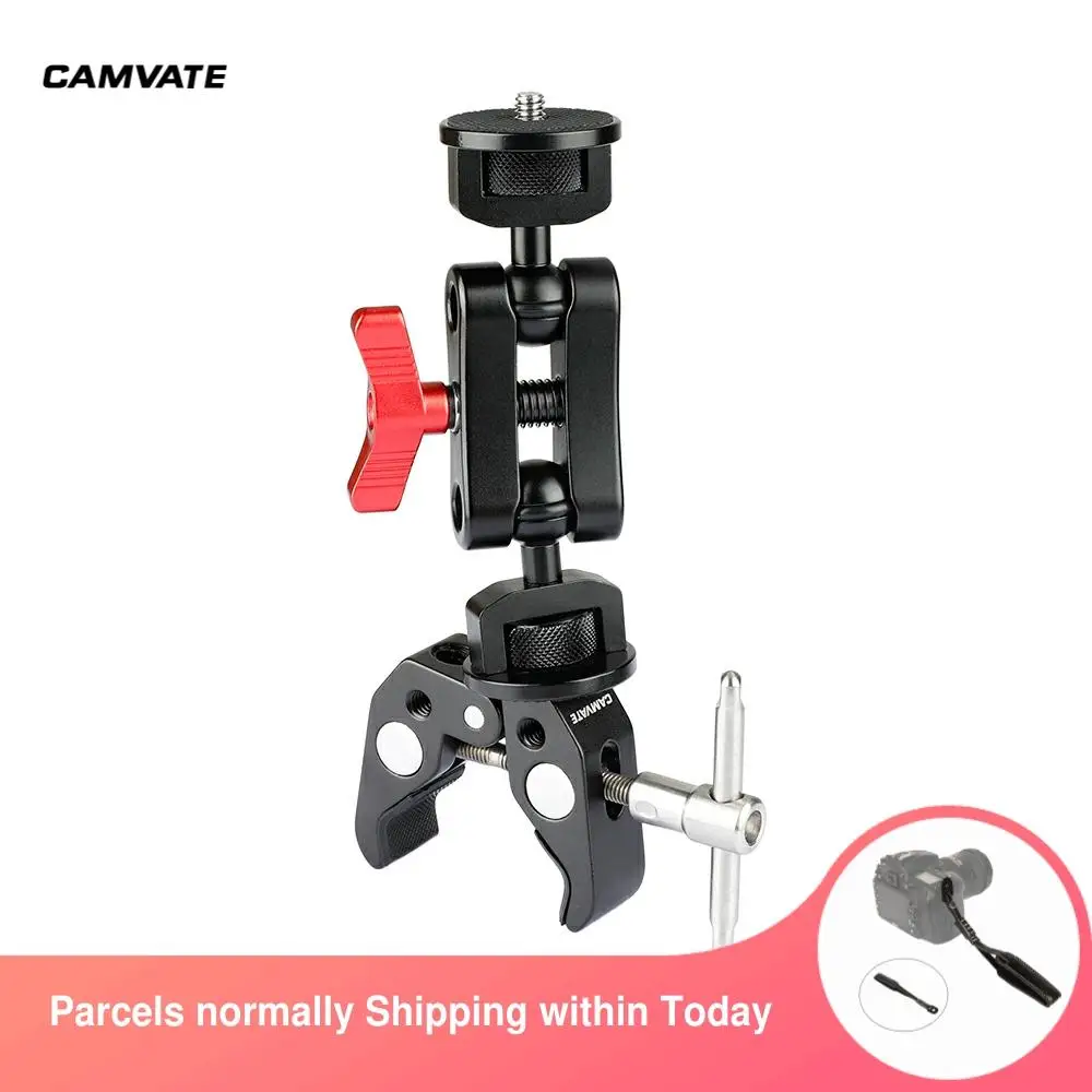 CAMVATE Super Clamp с удлинителем шариковой головкой двухсторонний 1/4 "-20 винтовой