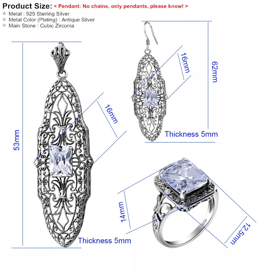Комплект из кольца и серёг серебра 925 пробы|Ювелирные наборы| |