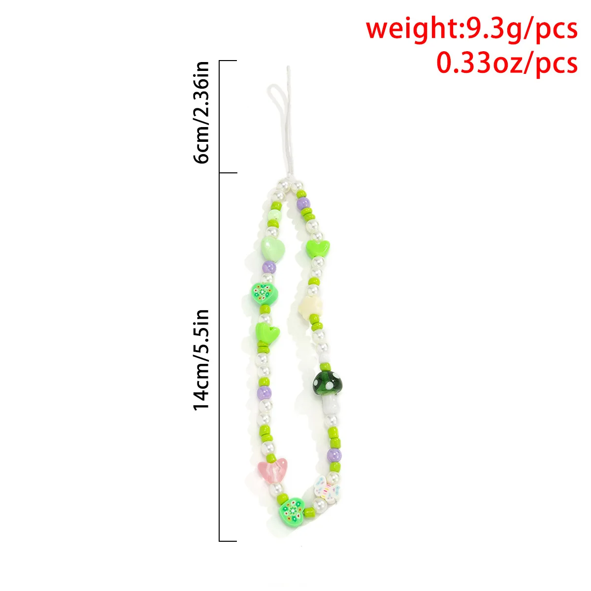 INS Woven Smile LOVE Letter Beaded Anti-lost Phone Chain Soft Ceramic Lanyard Charm Strap Mobile for Girls Phone Choker Keys