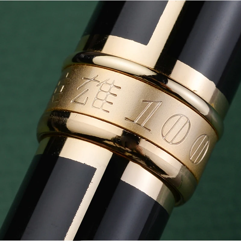 Ручка перьевая Hero 100 с золотым наконечником 14 карат роскошный набор Классическая