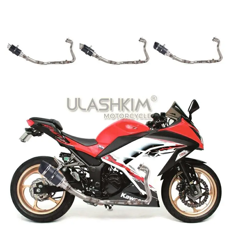 Мотоцикл Полная выхлопная система без шнуровки для kawasaki Ninja 250 250R 300 Ninja250 ninja300