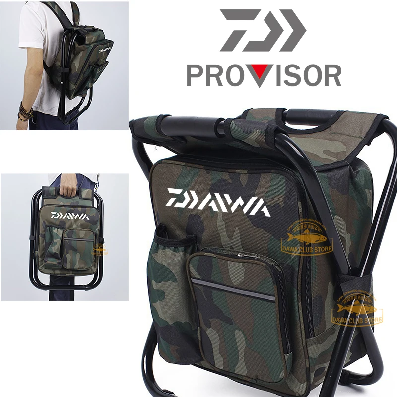 

2020 DAIWA The New Outdoor Fishing Chair Mountaineering Camping Storage Backpack Chair Camouflage Beach Foldable Ice Pack Chair