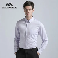 high quality mens dress shirt 2019 brands new fashion regular fit shirts business long sleeve with cufflink solid color