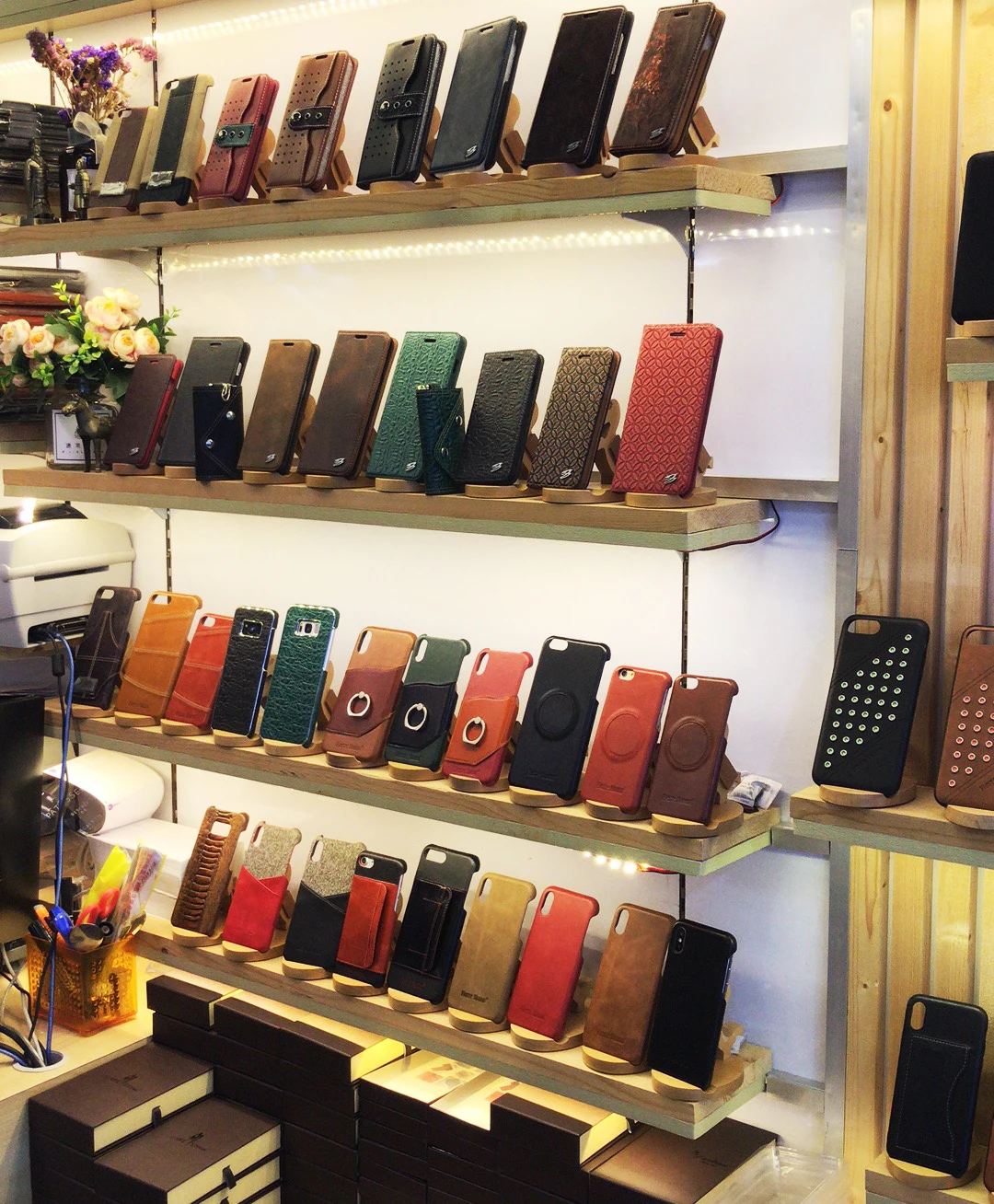 

Fashion Leather Cover For Samsung Galaxy S10 S10+ Cowhide Back Case For Samsung S10 Plus S10E with Card Holder Finger Ring Stand