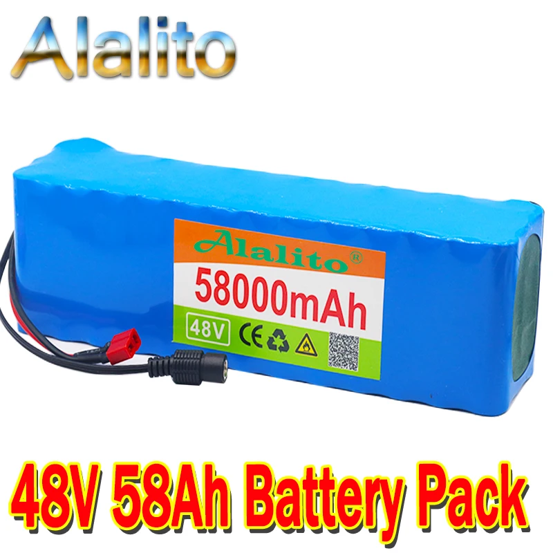Высокая производительность 48v Батарея 58Ah 1000w 13S3P комплект литий ионный батарей