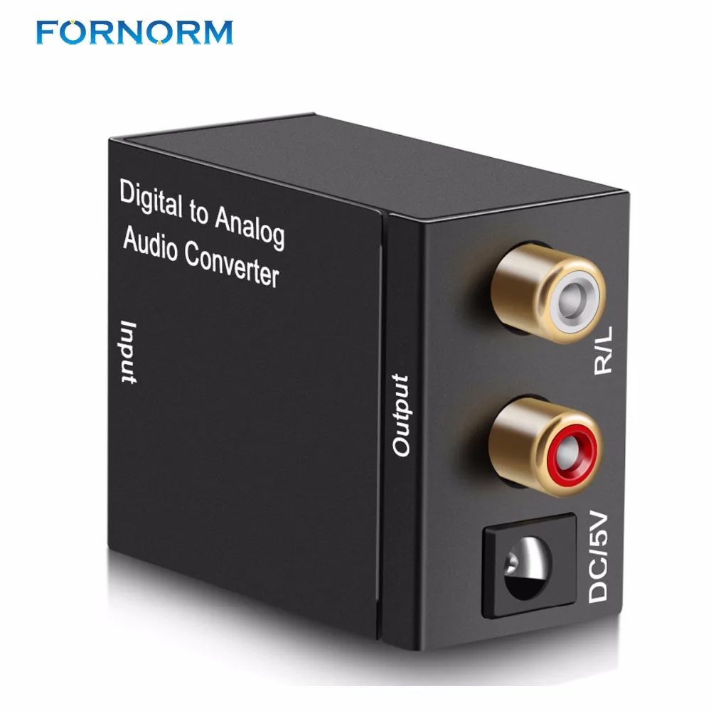 Оптический коаксиальный адаптер FORNORM Toslink цифровой аудио в RCA L/R цифро аналоговый