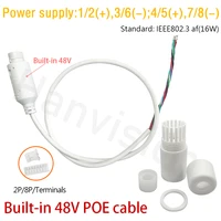 weatherproof built in 48v poe module lan cable for cctv ip surveillance camera board adapter power over ethernet