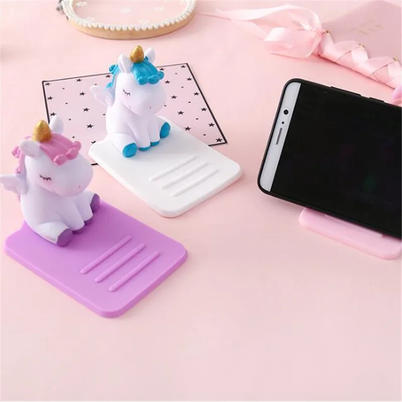 Cartoon Unicorn Phone Stand Bracket Base Mobile Holder Support Desk Decor Anti-slip For iPhone Huawei Samsung | Мобильные телефоны