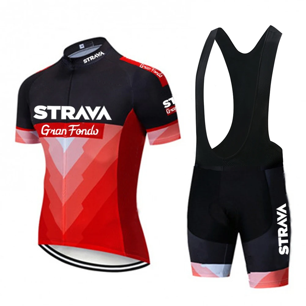 

STRAVA Cycling Sets Bike uniform Summer Cycling Jersey Set Road Bicycle Jerseys MTB Bicycle Wear Breathable Cycling Clothing