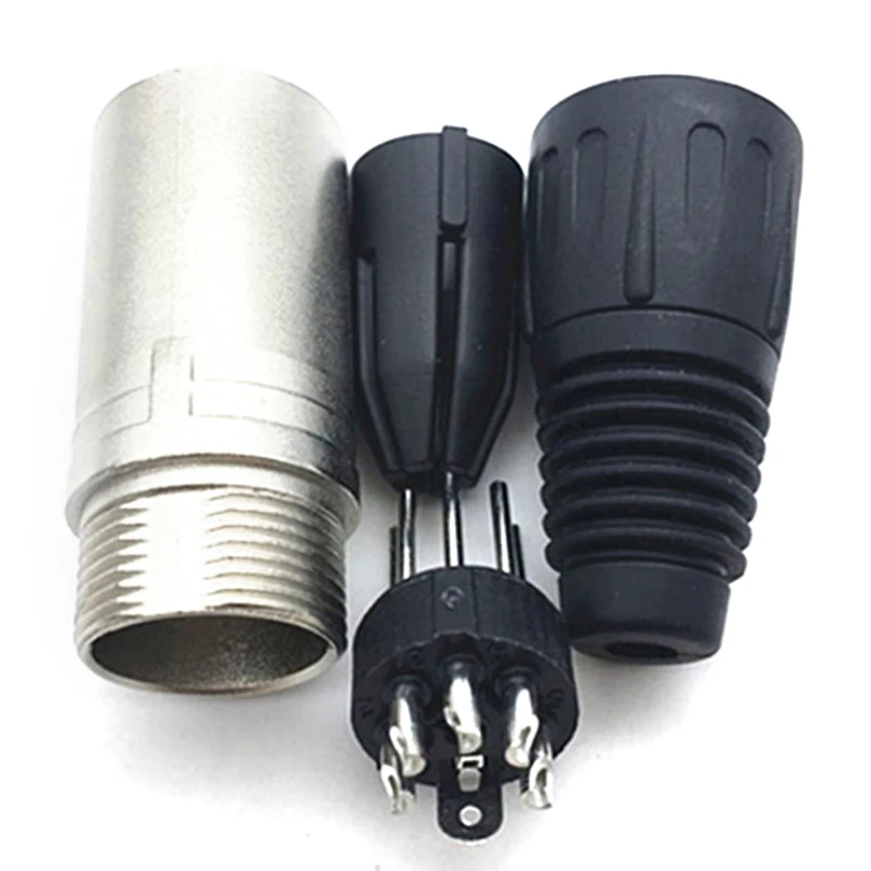 3P 4P 5P XLR штекер аудиокабеля для микрофона 3/4/5/ Pin штекер-гнездо кабельный разъем