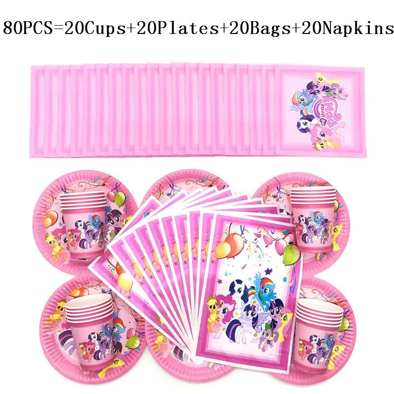 

80 шт./50 шт., детские салфетки «Мой маленький пони»