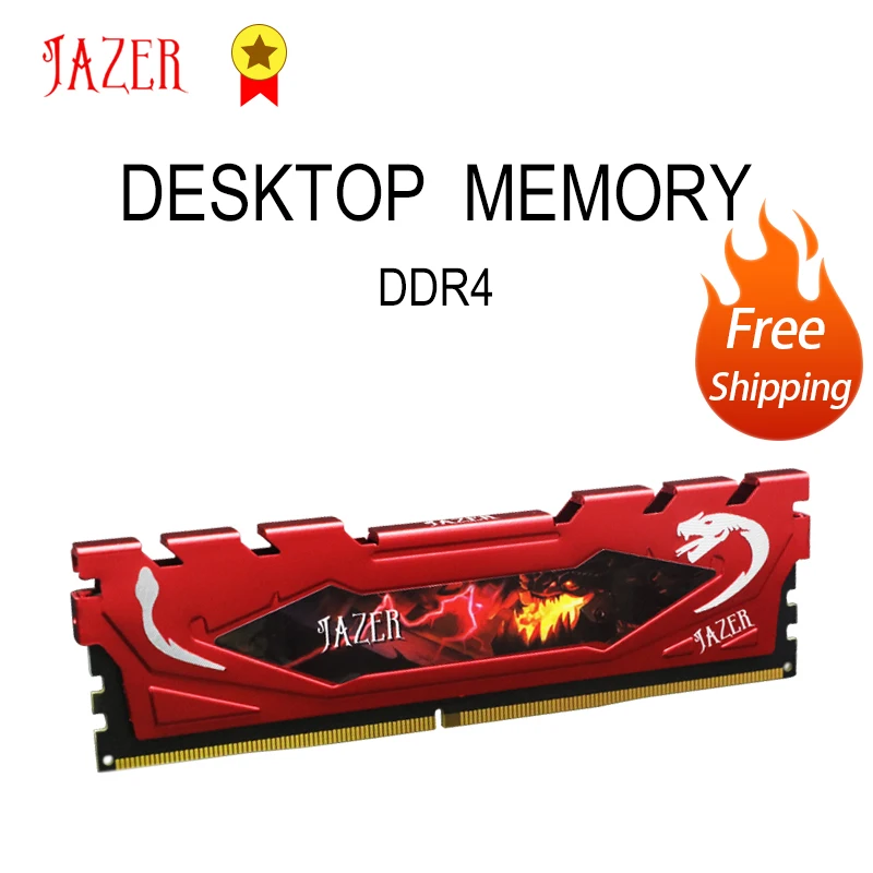 

Оперативная память JAZER DDR4 4 ГБ 8 ГБ 16 ГБ Pc4 2400 МГц 2666 МГц ОЗУ для настольного компьютера с радиатором