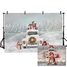 Фон для фотосъемки Mehofond с изображением зимы Рождества леса подарка снега ребенка портрет Декор Фотостудия