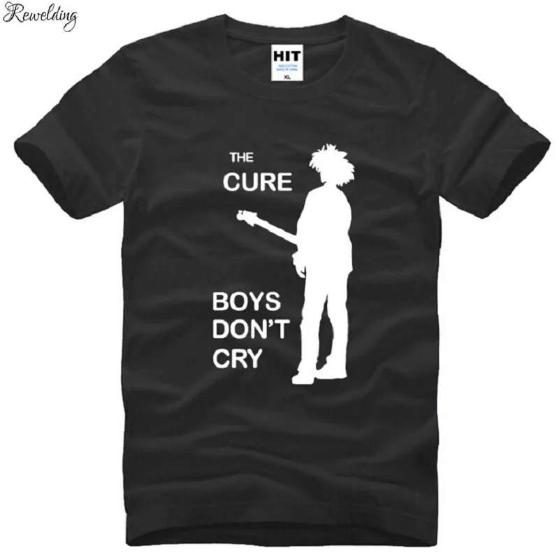 

Мужская хлопковая футболка с коротким рукавом The Cure Rock Band, с принтом в стиле рок-ролл, хип-хоп