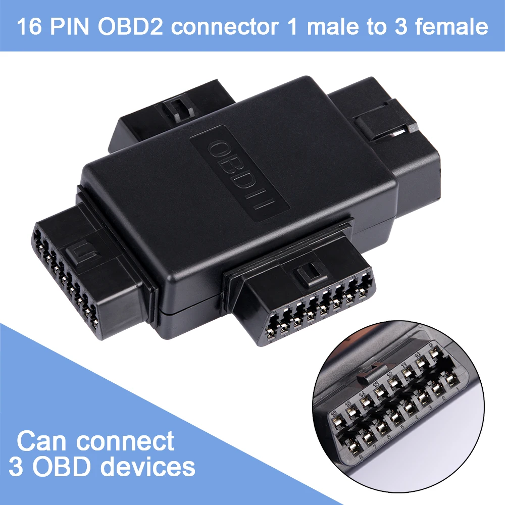 16 Pin OBD2 автомобиля ELM327 многофункциональный разъем прикуривателя 1 Мужской до 3