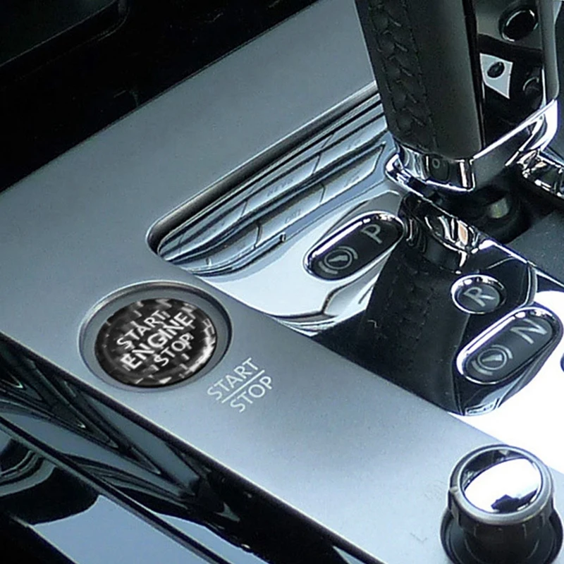 

Carbon Fiber Engine Start Stop Button Interior Trim Cover Sticker for Touareg Phaeton